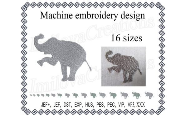 Elephant Silhouette: A Craft Fair-Ready Embroidery Design