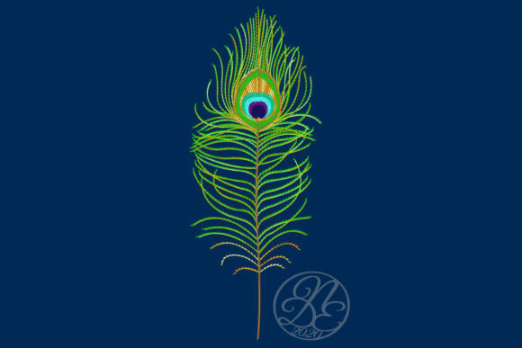 Peacock Feather Motif – In the Hoop