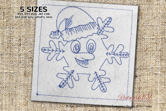 Smiling Snowflake: A Warm, Playful Holiday Embroidery Design