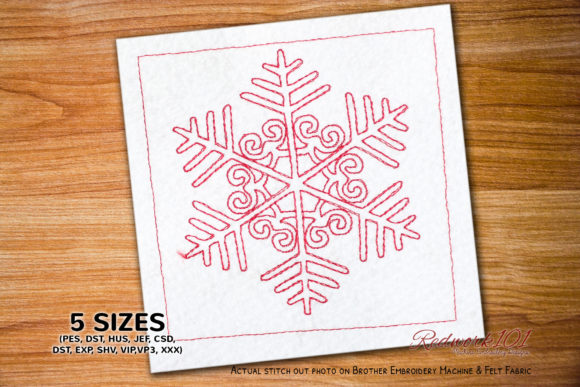 Winter Snowflake Embroidery Design
